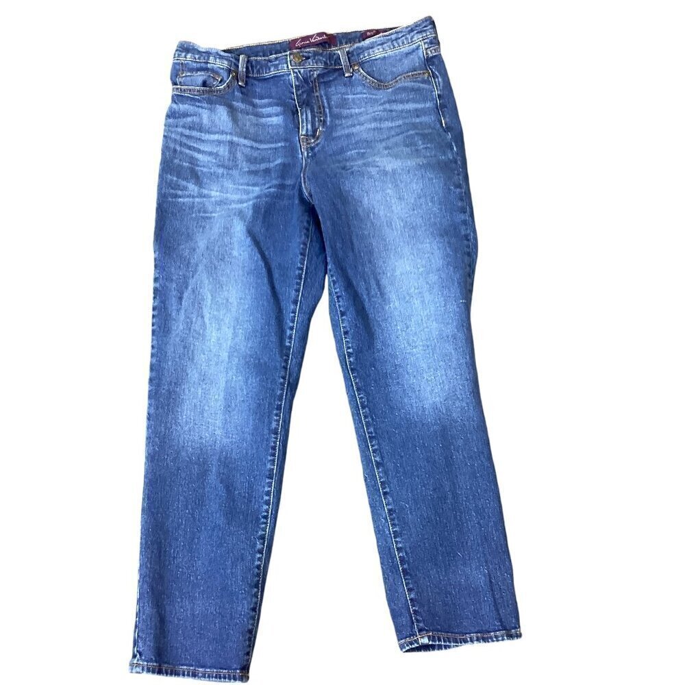 Gloria Vanderbilt Boyfriend Blue Jeans Sz 12 (36 x27.5)‎  #314D